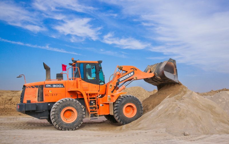 orange bulldozer